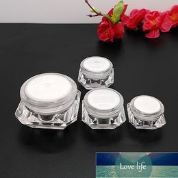 10x5g small round cream bottle jars pot container empty cosmetic plastic sample container for nail art storage
