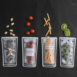 Storage Bags 4pcs Zip Plastic Clasp Transparent Resealable Jewelry / Food Bag Kitchen Frames Display Zipper