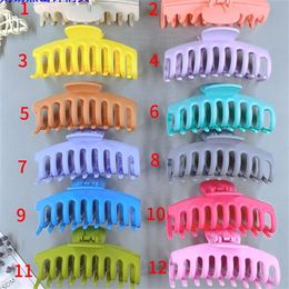 Large Women Hair Holder Summer Wash Simplicity Solid Colour Jaw Clips Plastic Nonslip Hairpin Fashion Accessories 1 35wd Q2