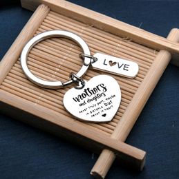 Mothers Day Keychain Mom Gifts From Daughter Mother and Daughters Never Truly Part Birthday Gift Keyring