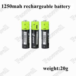 Brand 4pcs 1.5v 1250mah with 4-in-1 USB charger per lot AA No5 power battery for electric toys remote control USB C size charger