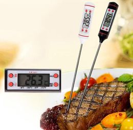 Digital Food Cooking Thermometer Probe Meat Household Hold Instruments Function Kitchen LCD Gauge Pen BBQ Grill Candy Steak Milk Water 4 But