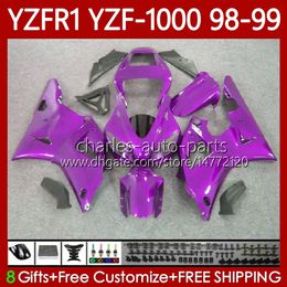 OEM ALL Purple Body Kit For YAMAHA YZF-1000 YZF-R1 YZF 1000 CC R 1 1998 1999 2000 2001 Bodywork 82No.135 YZF R1 1000CC 98-01 YZF1000 YZFR1 98 99 00 01 Motorcycle Fairing