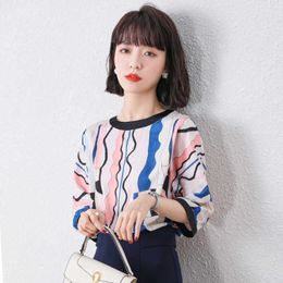 Summer Korean Fashion Silk T-shirts for Women Vintage Satin Tops Short Sleeves Plus Size XXXL White Office Lady Shirts 210531