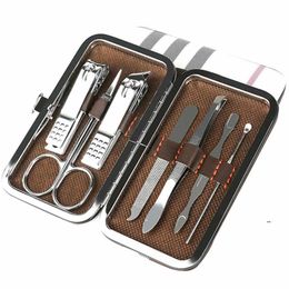 new 8 Piece Set Nail Care Nail Clippers Stainless Steel Nails Cutter Clippers Manicure Beauty Tool Nail Cutter Pedicure Finger Toe EWD7496