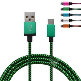 Fabric charger cables 1m 2m 3m micro type c usb date cable for samsung s4 s6 s7 edge lg xiaomi