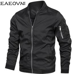 EAEOVNI Autumn Bomber Jacket Men Plus Size Streetwear Slim Fit Baseball Collar Jackets Coats Casual Outwear Clothing Tops M-6XL 211008