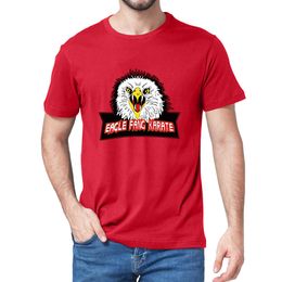 Unisex 100% Cotton Eagle Fang Karate Cobra Kai Movie Inspired Funny Summer Men's T Shirt 80s Retro Women Soft Tee Gift 210301