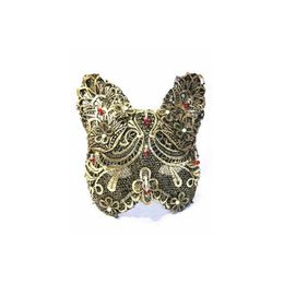 Handmade Luxury Venetian Masquerade Women Girls Sexy Lace Cat Mask for Fancy Dress Christmas Halloween Party