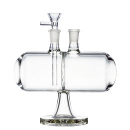 Glass Bong Infinity Waterfall Invertible Gravity Water Pipes Tobacco Bongs Coloured Base Oil Dab Rigs 14 mm Female Joint Hookahs With Bowl XL-2061