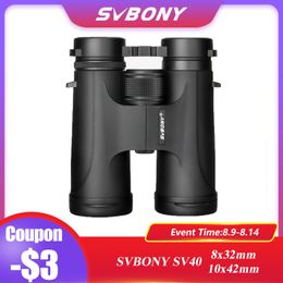 Svbony SV40 Binocular 10X42/8X32 Telescope Powerful Binoculars Professional HD Long Range Waterproof Traving Hunting Camping