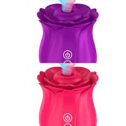 Rose Toys Sucking Vibrator For Women With Intense Suction 2 in 1 Vaginal Clitoris Stimulation Erotic Nipple Female Sex Toys 0216