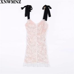 Women Elegant Party Dress Ladies Sexy Pleated Slim Fit Bodycon Lace Dresses Summer V Neck Shoulder-strap Vestidos 210520