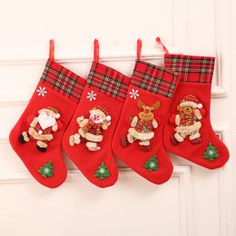 42x23cm Christmas Stockings Xmas Tree Decorations Indoor Decor Ornaments in 4 Editions CO515