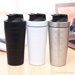 20Oz Fitness Protein Powder Cup Stainless Steel Single Layer Sports Thermos Protein Milk Coffee Cups
