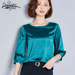 plus size women blouse shirts fashion causal s tops ans blouses solid black ladies blusas 1718 50 210521