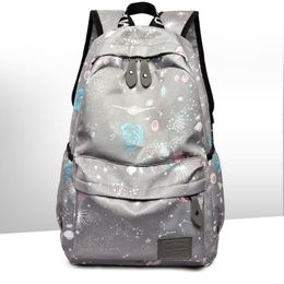 Backpack Girl Printed Starry Sky Fresh Style Travel Bag Male Oxford Cloth Casual Student Large Capacity School