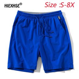 Summer Men's Shorts Solid Colour Colourful Beach Fashion Breathable Skin-Friendly Cotton Lightweight Drawstring Cool 210714