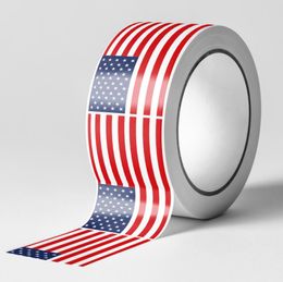 American Flag Face Sticker 2024 United States President Election Supplies Flag Environmental Stickers 250pcs/roll