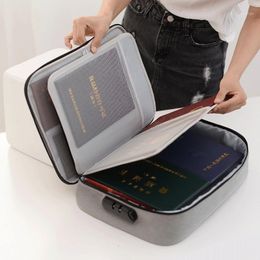Layer Document Storage Bag With Password Lock, Letter Size Holder,Portable Organiser For Passport,Files,Valuables Bags