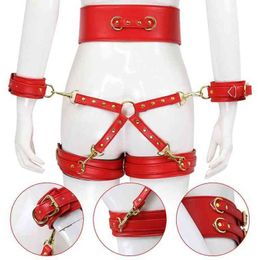 NXY SM Sex Adult Toy Pu Leather Bdsm Games Harness Handcuffs Bracelet Belt Sm Bondage Restraints Shop Toys for Couples1220