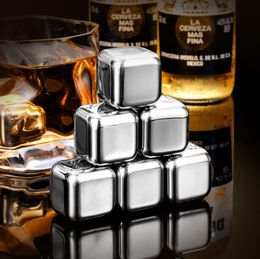 304 Stainless Steel Ice Cubes Bar coolers Non-toxic Wine Drinks Beverage Whiskey Beer Water Cooler Cool Glacier Rock Isotherme with box