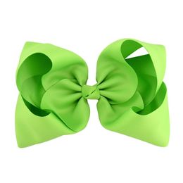 Kids Girls 8 Inch Large Hairbows Hair Clips Barrettes Grosgrain Ribbon Bow Hairpins Children Headdress Beautiful