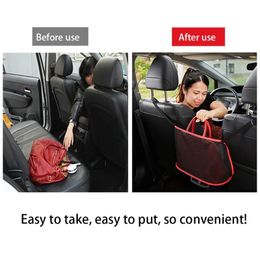 Car Organizer Net Pocket Handbag Holder, Driver Storage Netting Pouch,Car Hooks For Purses And Bags Front Seat LX0E