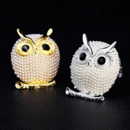 Pearl Owl Animal Brooches For women Party Accessories Wedding Decoration Christmas Jewelry Brooch Pins