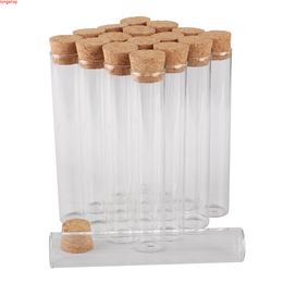 wholesale 48 pieces 34ml 22*120mm Test Tubes with Cork Stopper Glass Jars Vials Tiny bottles for DIY Craft Accessorygoods