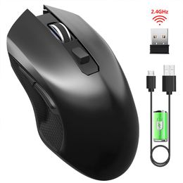 2.4G Mini Portable Wireless Mouse Optical Gaming Mice Colourful Breathing Lights 667C