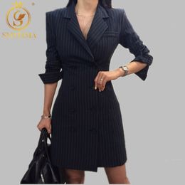 Arrival Women Blazer Jackets Plaid Stripes Outerwear Double-Breasted Blaser Feminino 210520
