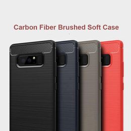 Rugged Armour Cases For Samsung S20 Ultra S10 S10e S9 S8 Plus Note 10 9 Soft Silicone Shockproof Brushed Carbon Fibre Phone Cover