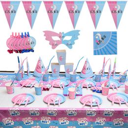 Disposable Dinnerware Sex Party Happy Birthday Holiday Tableware Supplies Baby Show Paper Plate Cup Towel BAG