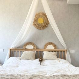 Decorative Objects & Figurines Vintage Straw Phase Sun Hanging Decor Handmade Braided Tidy Wall Art Aesthetic Home Dorm Room Nursery Decorat