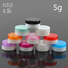 5g Small Plastic Jar Refillable Cosmetic Lip Balm Batom Cream Pack Bottle Makeup Eyeshadow Sample Sack Containersgood qtys