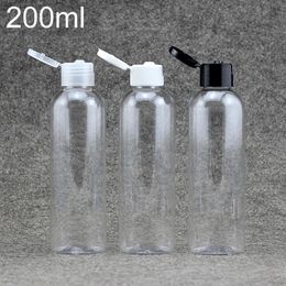 200ml Empty Plastic Flip Cap Bottle with Cosmetic Water Lotion Packaging Shower Gel Cream Shampoo Face Toners Travel Container