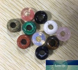 Gemstone Natural Wholesale Agate Jade Quartz Stone Big Hole Beads for Necklace Jewellery Bracelet Making DIY Accessories