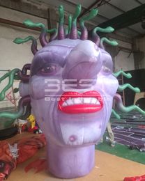 Halloween party event decoration inflatable giant horrible medusa head balloon Realistic monster with snakes