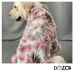 Dog Apparel Dogs Palm Leaf Hawaii Shirt For Spring Summer Small Medium Large Cats Cotton T-Shirt Beach Vacation Cool Casual Fashion Clothes