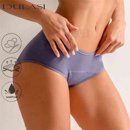 3pcs Leakproof Menstrual Panties Sexy Undies Breathable Incontinence Pants Woman Sanitary Period Underwear Dropshiping DULASI 210730