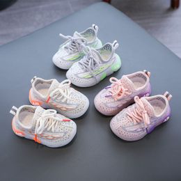 1 pair bebek atletik çocuklar ayakkabı bebek sneakers kız erkek ayakkabı çocuk yaz toddler çocuk 1-3 yaşında rahat koşu ayakkabısı HH21-520