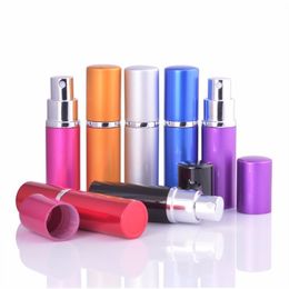 5ml Mini Perfume Bottle Travel Refillable Empty Spray Cosmetic Container Atomizer Aluminum Bottles 50Ship