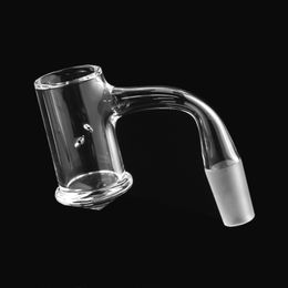 Seamless Fully Weld Bevelled Edge Quartz Banger Nails Smoking Accessories 10mm 14mm Male Joint Concial Bottom US Grade 45 90 Degree Dab Rig For Glass Bong Water Pipe