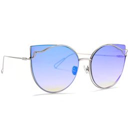 Metal Individuality Sunglass New Stylish Glass Wholale 2022 Vintage Trending Product Shad For Women Protect Glass