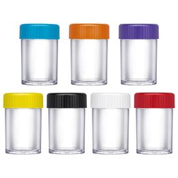 Smoking Colourful LED Glass Dry Herb Tobacco Storage Tank Stash Case Portable Innovative Design Cigarette Holder Spice Miller Jars Seal Container DHL Free