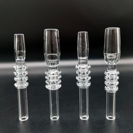 10mm 14mm 18mm Kuvars Ucu Sigara Aksesuarları Nektar Toplayıcı Kiti Dab Saman Tüpü Damla İpuçları Cam Su Bongs Ortağı VS Seramik tırnak