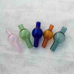 6 Colours Heady Smoking Accessories Unique Ball Shape Style Carb Caps Dome For Quartz Banger Nails Glass Dab Rigs Glass Bubble