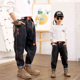 Children Pants Autumn Jeans Big Boys Leggings Spring Teenage Toddler Casual Kids Trousers For Boys Clothes Age 3-14 Years G1220