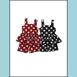 Clothing Sets Baby & Kids Baby, Maternity Girls Clothes Polka Dot Print Sleeveless Vest Tops Shorts Suits Drop Delivery 2021 Ykrye